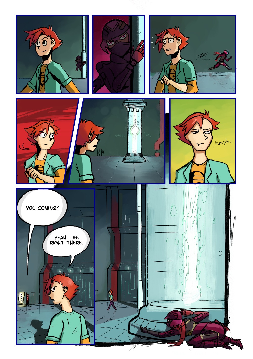 you can tell she's a ninja from the bright vibrant colors she's wearing.